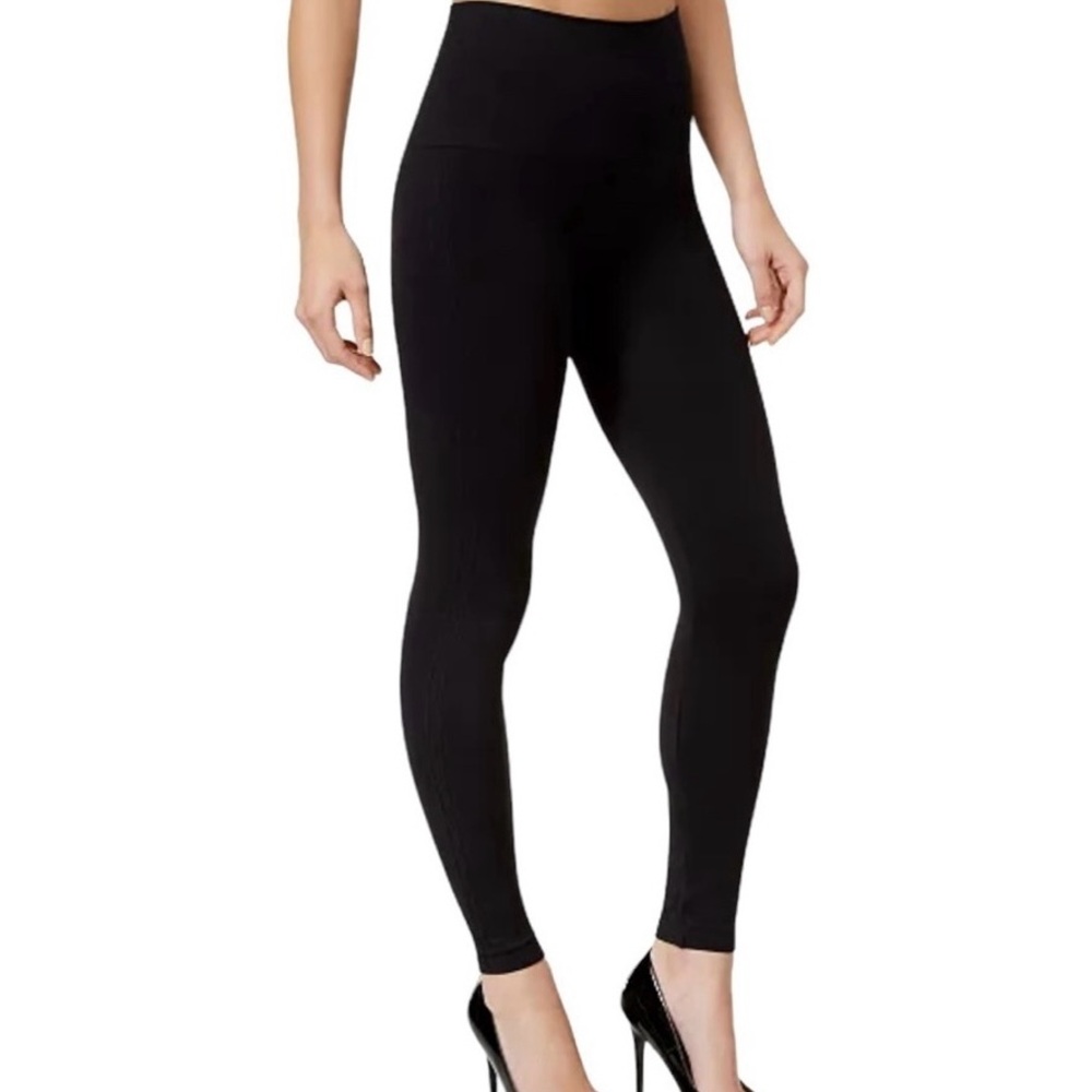 Spanx Assets Red Hot Label Black Shimmer Leggings